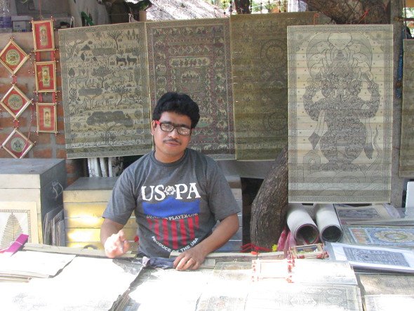 The Artist behind the above shown Palm Leaf Paintings